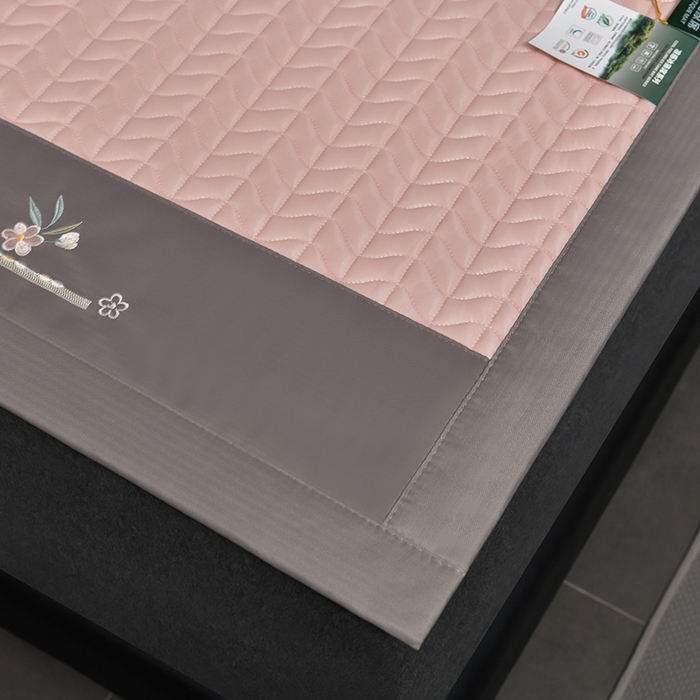 91家纺网 家纺一手货源 找家纺 小牛席业 2026新款CR冷感乳胶席系列凉席藤席冰藤席竹席空调席草席冰丝席豆豆席乳胶席三件套 CR冷感乳胶席系列（豆沙）