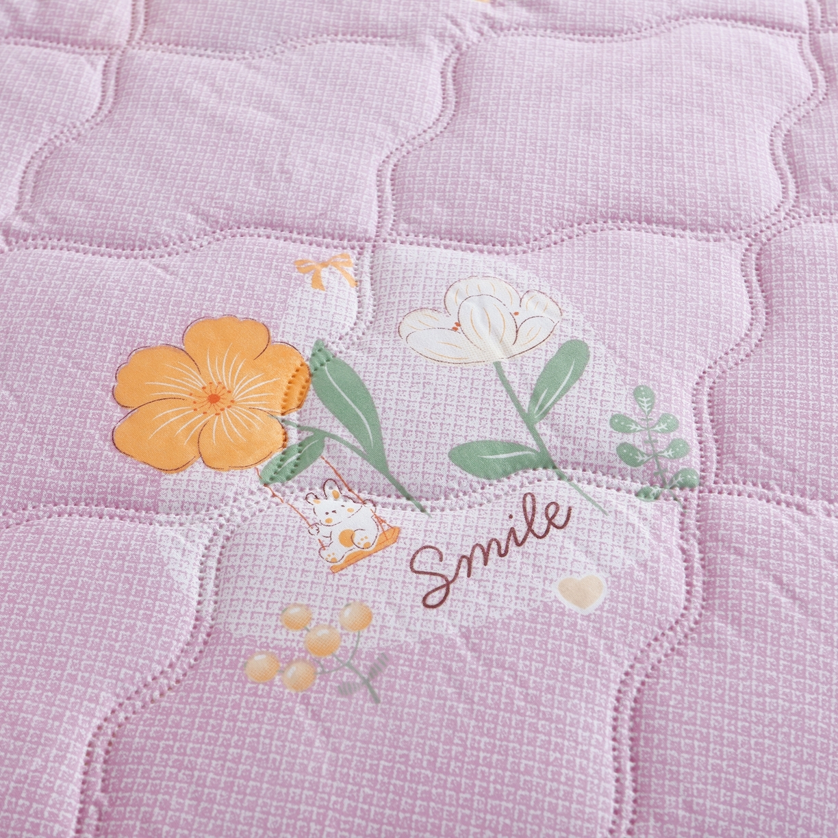 91家纺网 家纺一手货源 找家纺 好欣怡家纺 2026新款海藻棉夏被夏凉被 粉云间