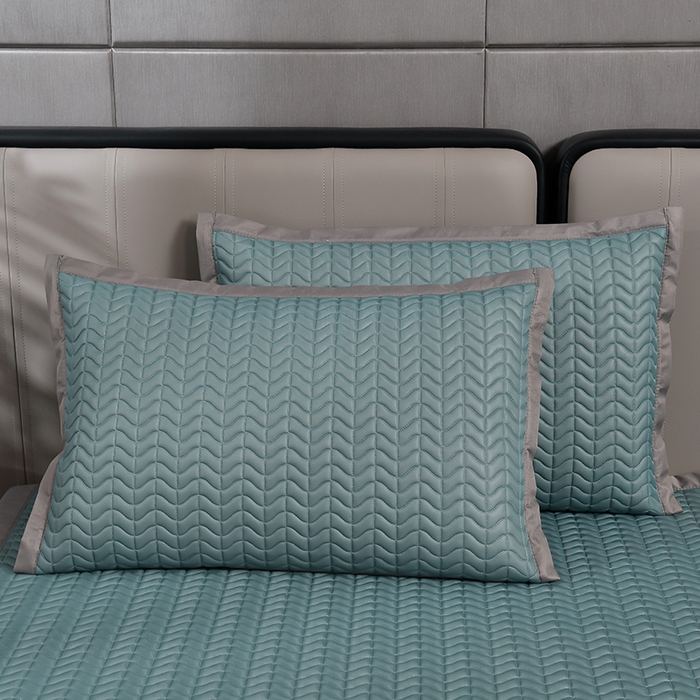 91家纺网 家纺一手货源 找家纺 小牛席业 2026新款CR冷感乳胶席系列凉席藤席冰藤席竹席空调席草席冰丝席豆豆席乳胶席三件套 CR冷感乳胶席系列(宝石蓝）