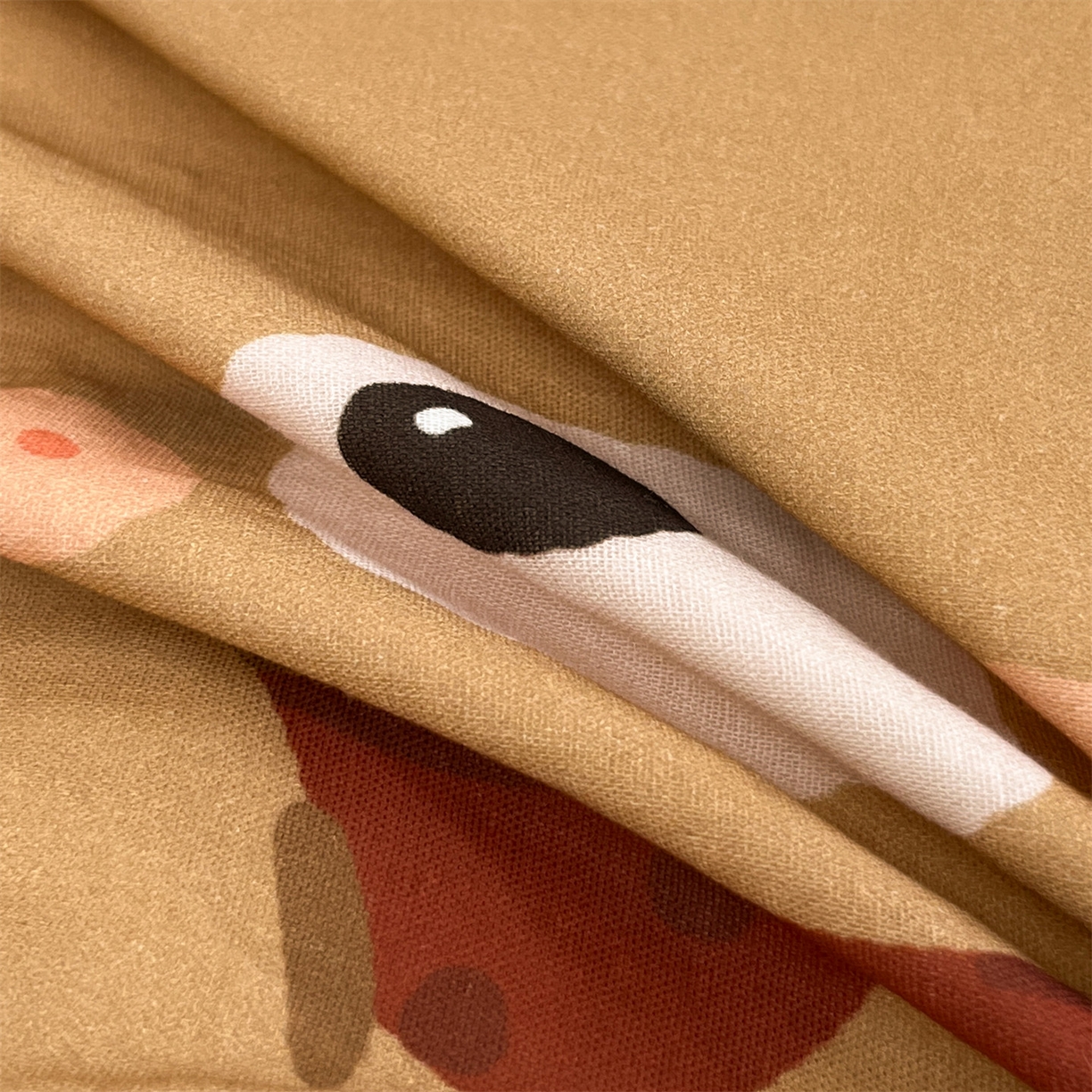 91家纺网 家纺一手货源 找家纺 雯豆家纺 2026新款全棉双层纱布枕套儿童卡通枕芯定位纯棉大版枕头套 双层纱-快乐熊