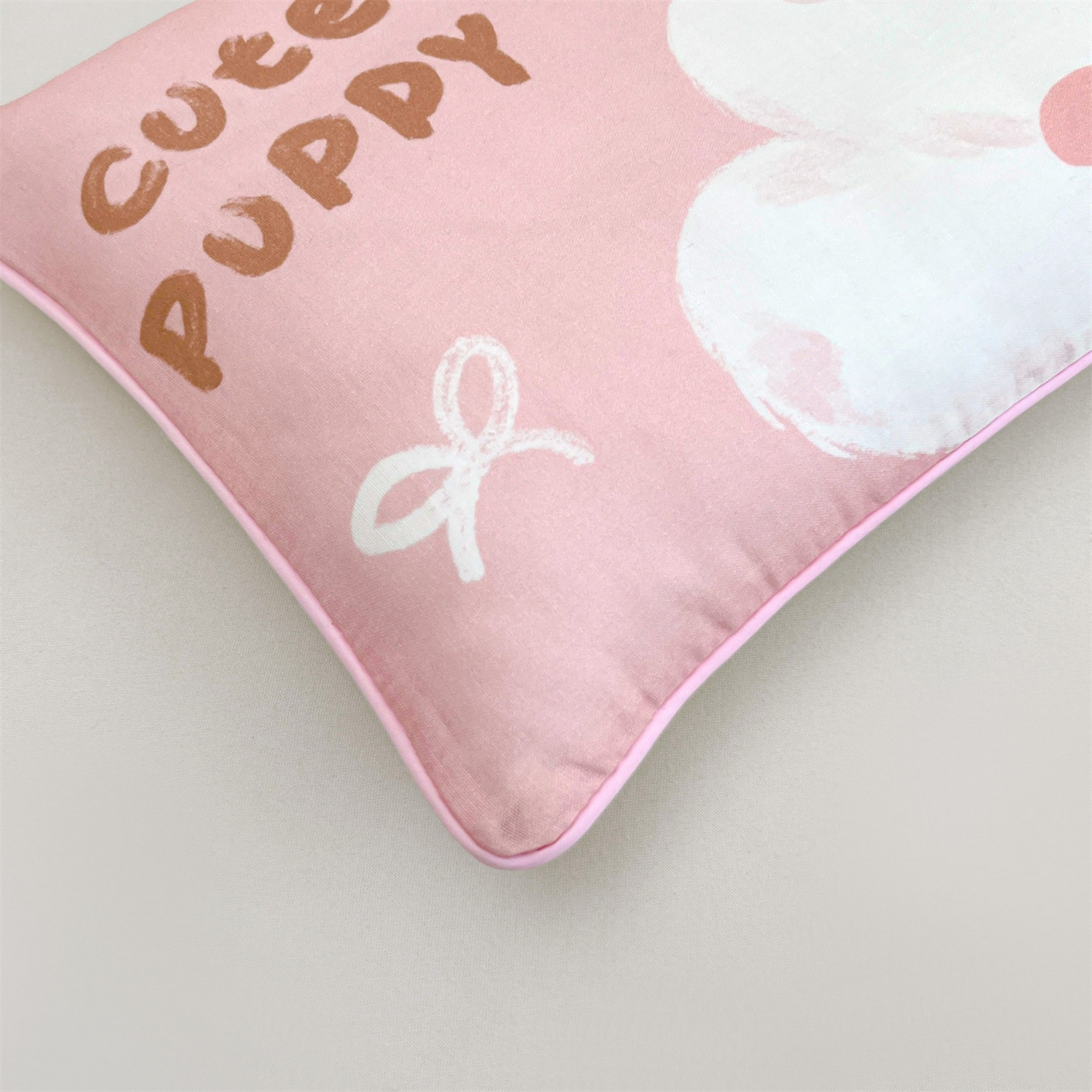 91家纺网 家纺一手货源 找家纺 雯豆家纺 2026新款全棉双层纱布枕套儿童卡通枕芯定位纯棉大版枕头套 双层纱-泡芙西高地