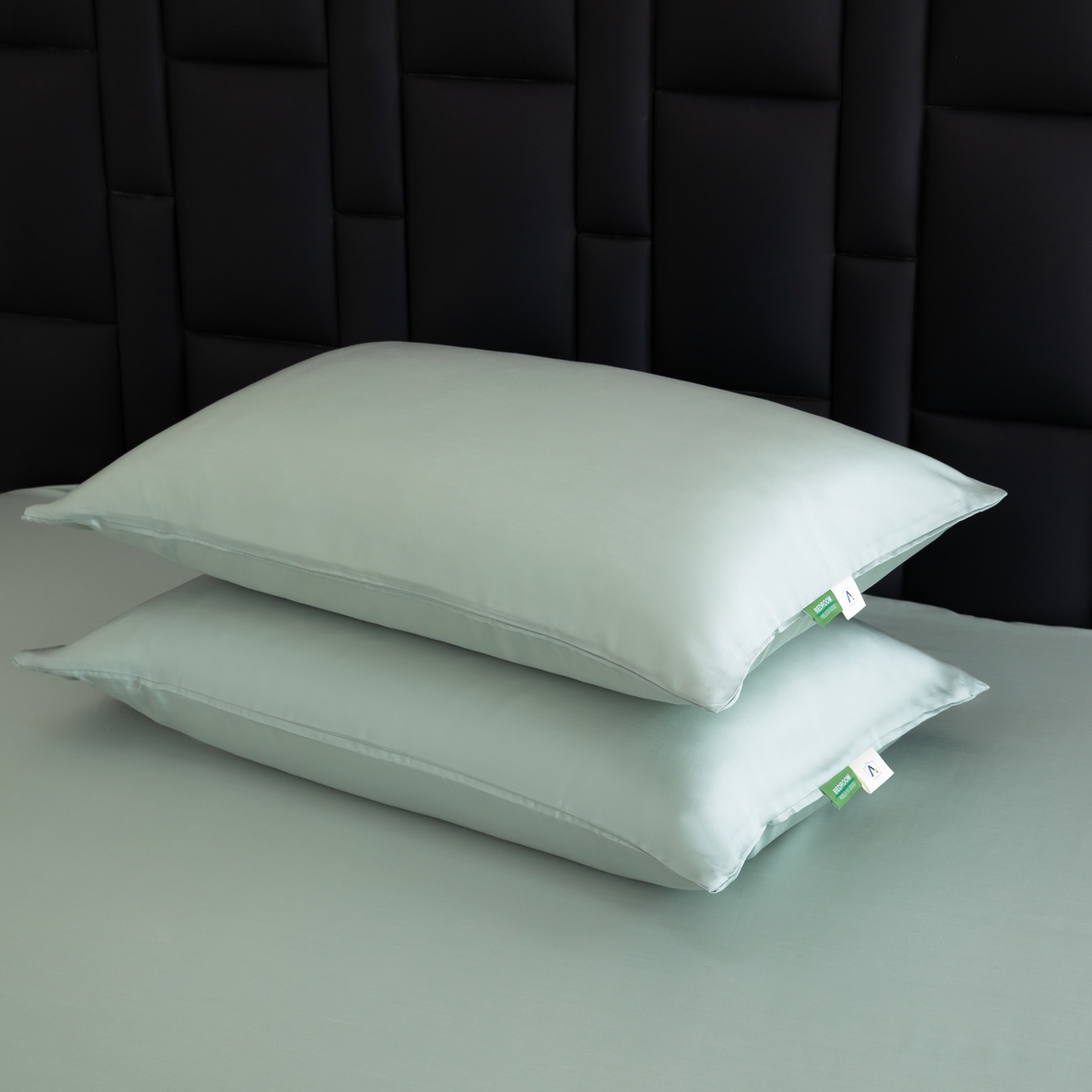 91家纺网 家纺一手货源 找家纺 眠博士 2026新款60S莱赛尔天丝枕套单品枕套单件 60S天丝枕套-薄荷绿