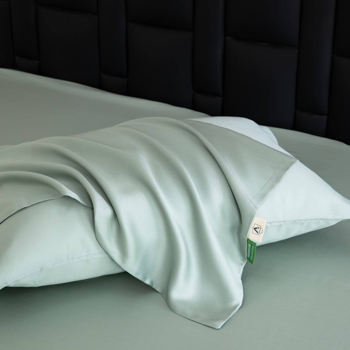 91家纺网 家纺一手货源 找家纺 眠博士 2026新款60S莱赛尔天丝枕套单品枕套单件 60S天丝枕套-薄荷绿