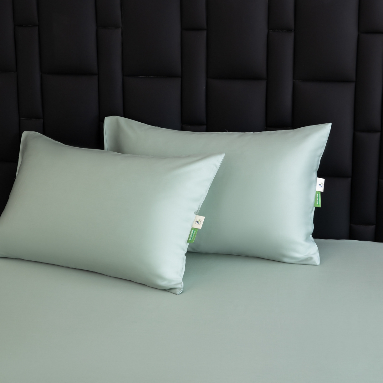 91家纺网 家纺一手货源 找家纺 眠博士 2026新款60S莱赛尔天丝枕套单品枕套单件 60S天丝枕套-薄荷绿
