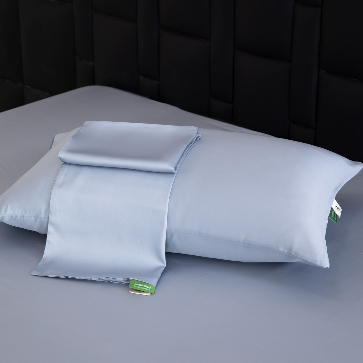 91家纺网 家纺一手货源 找家纺 眠博士 2026新款60S莱赛尔天丝枕套单品枕套单件 60S天丝枕套-黄昏蓝