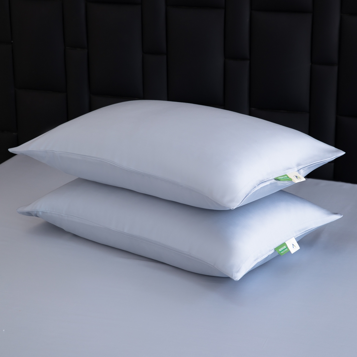 91家纺网 家纺一手货源 找家纺 眠博士 2026新款60S莱赛尔天丝枕套单品枕套单件 60S天丝枕套-黄昏蓝