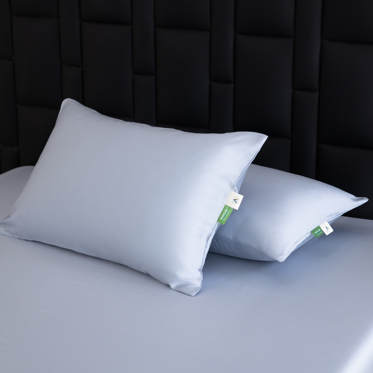 91家纺网 家纺一手货源 找家纺 眠博士 2026新款60S莱赛尔天丝枕套单品枕套单件 60S天丝枕套-黄昏蓝