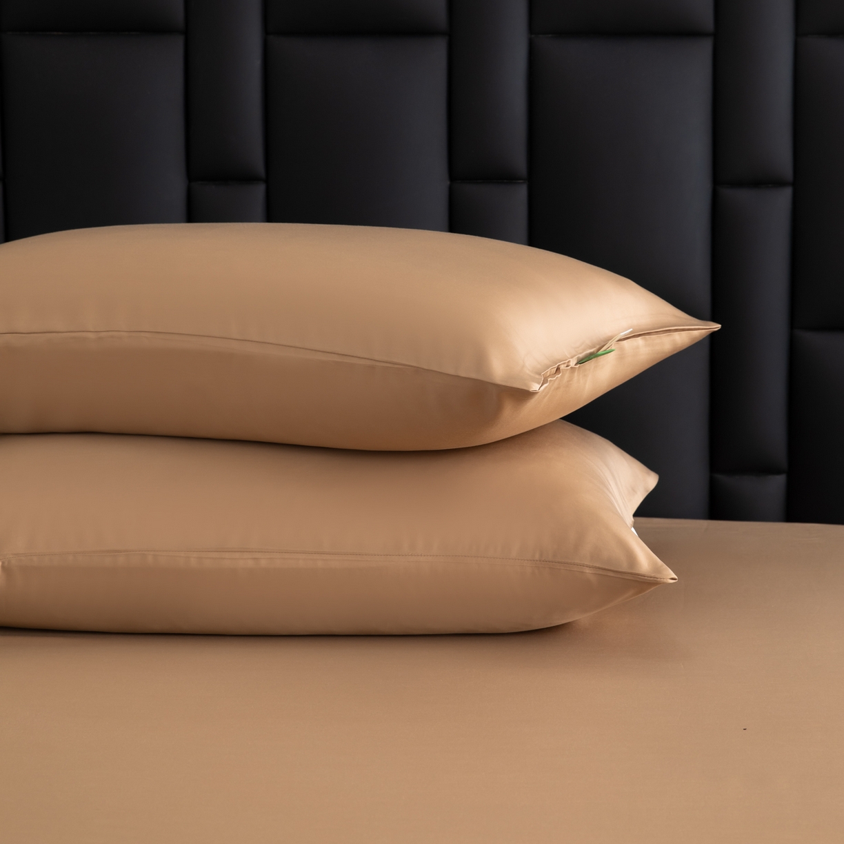 91家纺网 家纺一手货源 找家纺 眠博士 2026新款60S莱赛尔天丝枕套单品枕套单件 60S天丝枕套-金咖