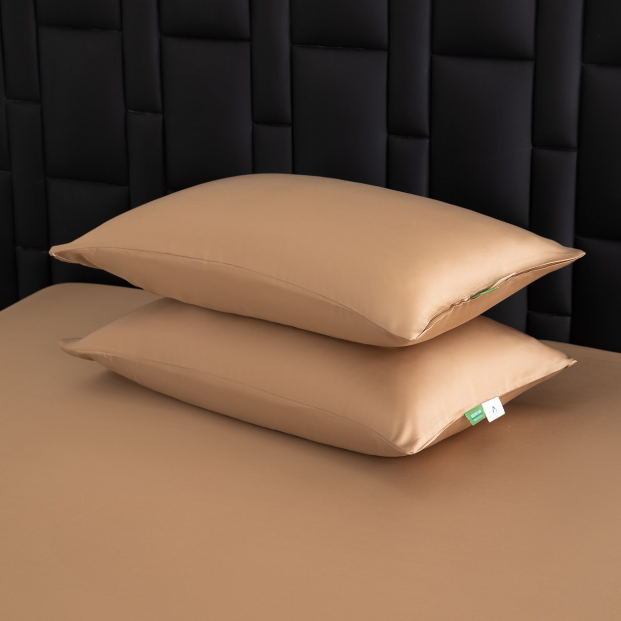 91家纺网 家纺一手货源 找家纺 眠博士 2026新款60S莱赛尔天丝枕套单品枕套单件 60S天丝枕套-金咖