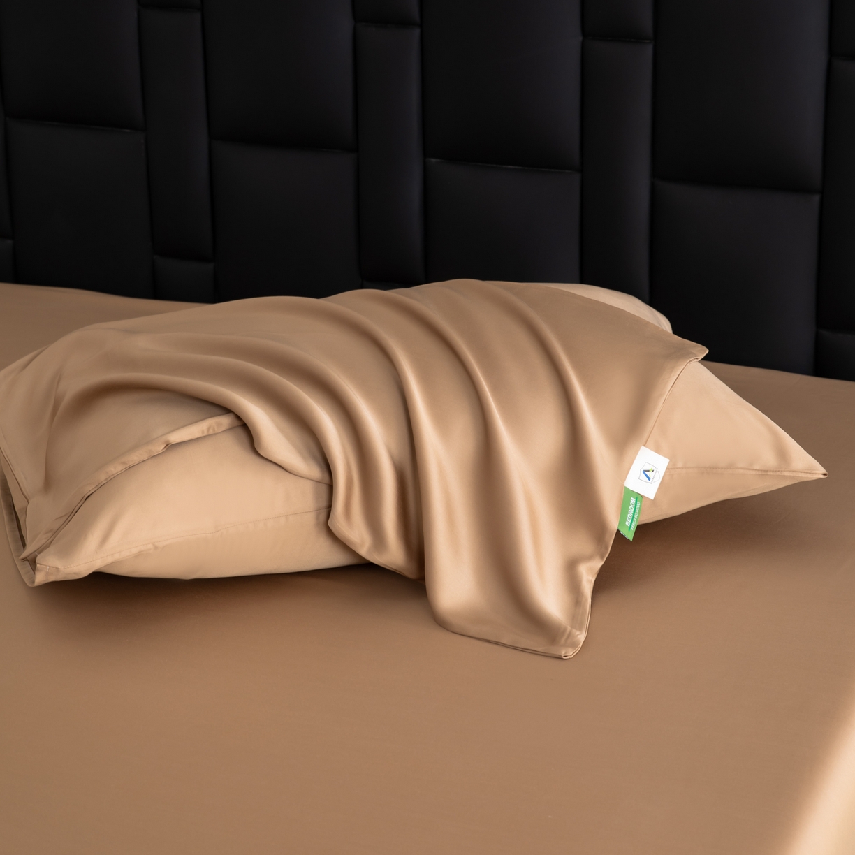 91家纺网 家纺一手货源 找家纺 眠博士 2026新款60S莱赛尔天丝枕套单品枕套单件 60S天丝枕套-金咖