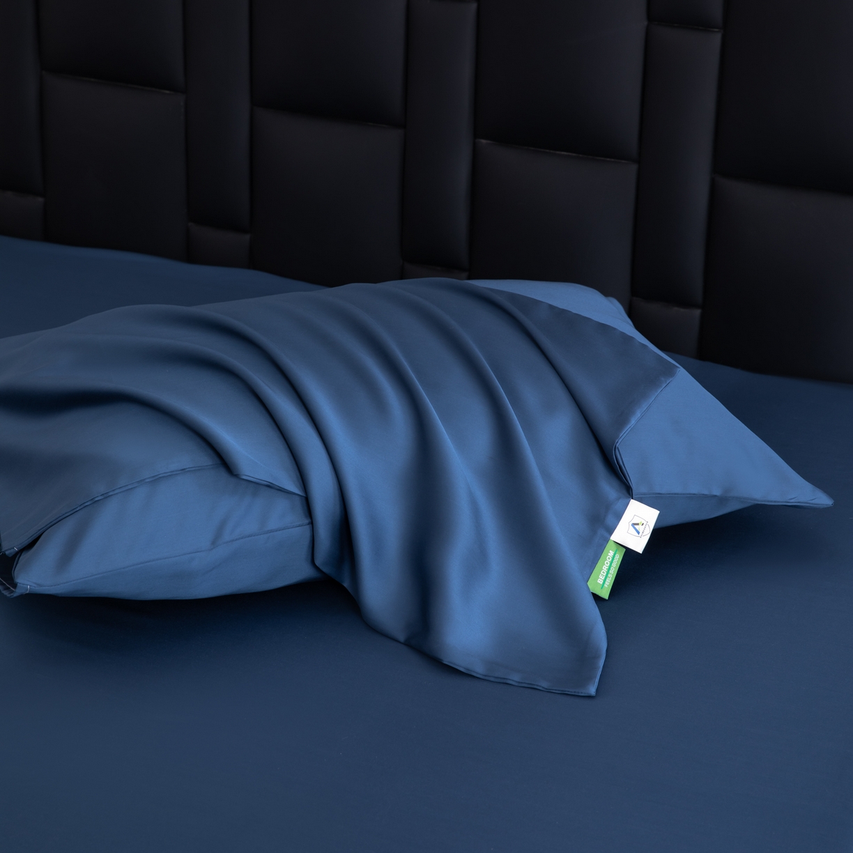 91家纺网 家纺一手货源 找家纺 眠博士 2026新款60S莱赛尔天丝枕套单品枕套单件 60S天丝枕套-米亚蓝