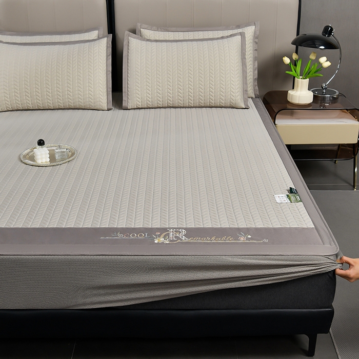 91家纺网 家纺一手货源 找家纺 （总）小牛席业 2026新款CR冷感乳胶席（床笠款）凉席藤席冰藤席竹席空调席草席冰丝席豆豆席乳胶席三件套