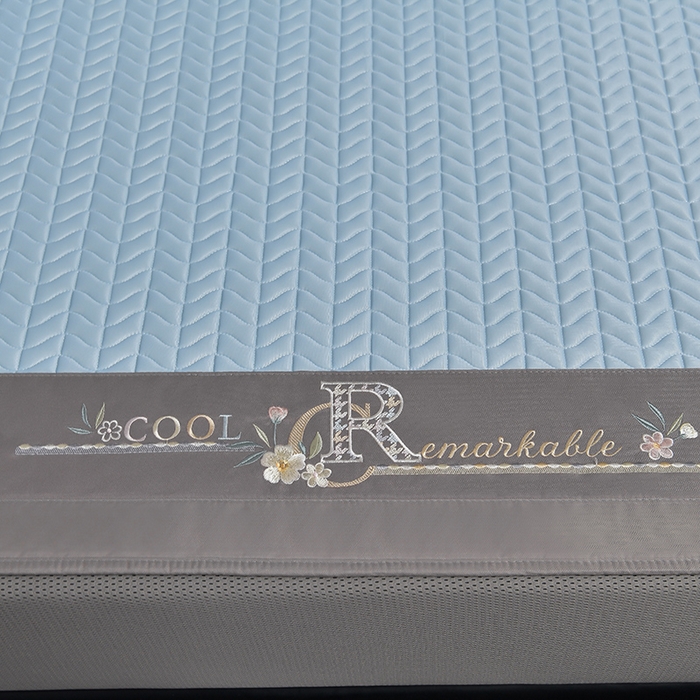 91家纺网 家纺一手货源 找家纺 小牛席业 2026新款CR冷感乳胶席（床笠款）凉席藤席冰藤席竹席空调席草席冰丝席豆豆席乳胶席三件套 CR冷感乳胶席床笠款-冰川蓝