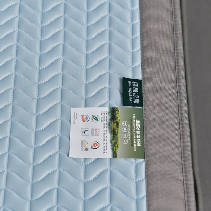 91家纺网 家纺一手货源 找家纺 小牛席业 2026新款CR冷感乳胶席（床笠款）凉席藤席冰藤席竹席空调席草席冰丝席豆豆席乳胶席三件套 CR冷感乳胶席床笠款-冰川蓝