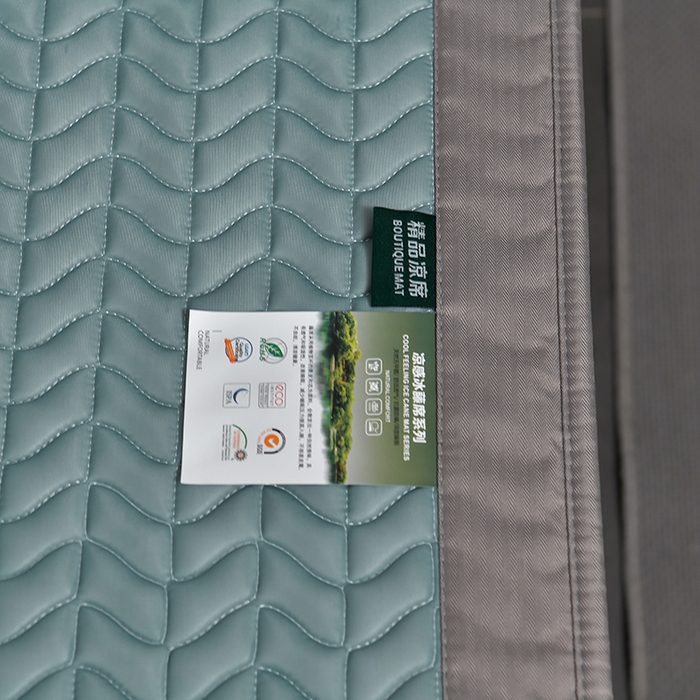 91家纺网 家纺一手货源 找家纺 小牛席业 2026新款CR冷感乳胶席（床笠款）凉席藤席冰藤席竹席空调席草席冰丝席豆豆席乳胶席三件套 CR冷感乳胶席床笠款-宝石蓝