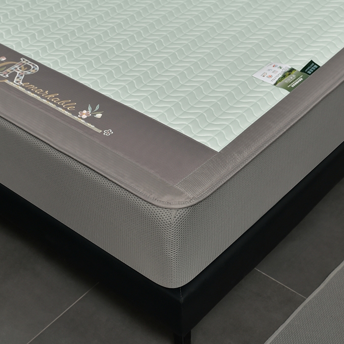 91家纺网 家纺一手货源 找家纺 小牛席业 2026新款CR冷感乳胶席（床笠款）凉席藤席冰藤席竹席空调席草席冰丝席豆豆席乳胶席三件套 CR冷感乳胶席床笠款-水绿