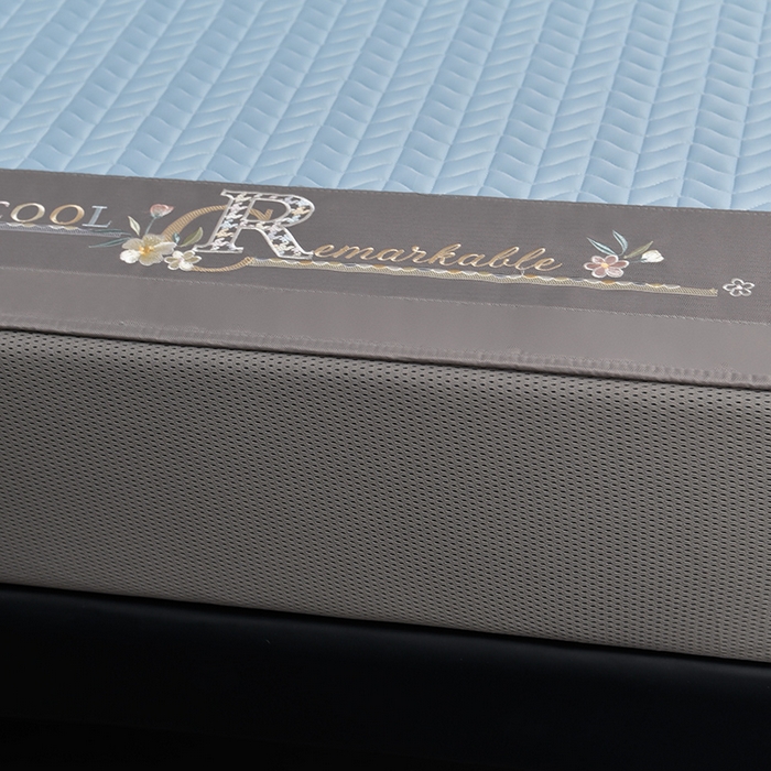 91家纺网 家纺一手货源 找家纺 小牛席业 2026新款CR冷感乳胶席（床笠款）凉席藤席冰藤席竹席空调席草席冰丝席豆豆席乳胶席三件套 CR冷感乳胶席床笠款-冰川蓝