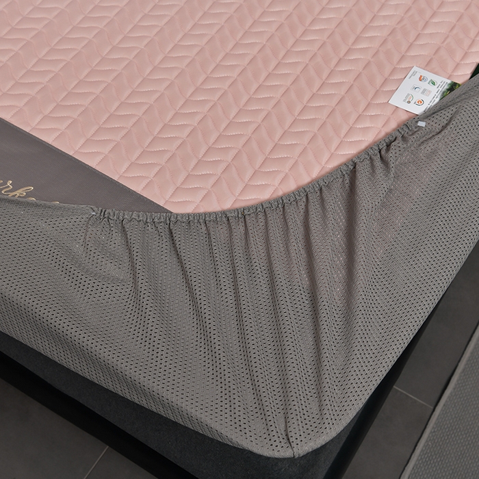 91家纺网 家纺一手货源 找家纺 小牛席业 2026新款CR冷感乳胶席（床笠款）凉席藤席冰藤席竹席空调席草席冰丝席豆豆席乳胶席三件套 CR冷感乳胶席床笠款-豆沙