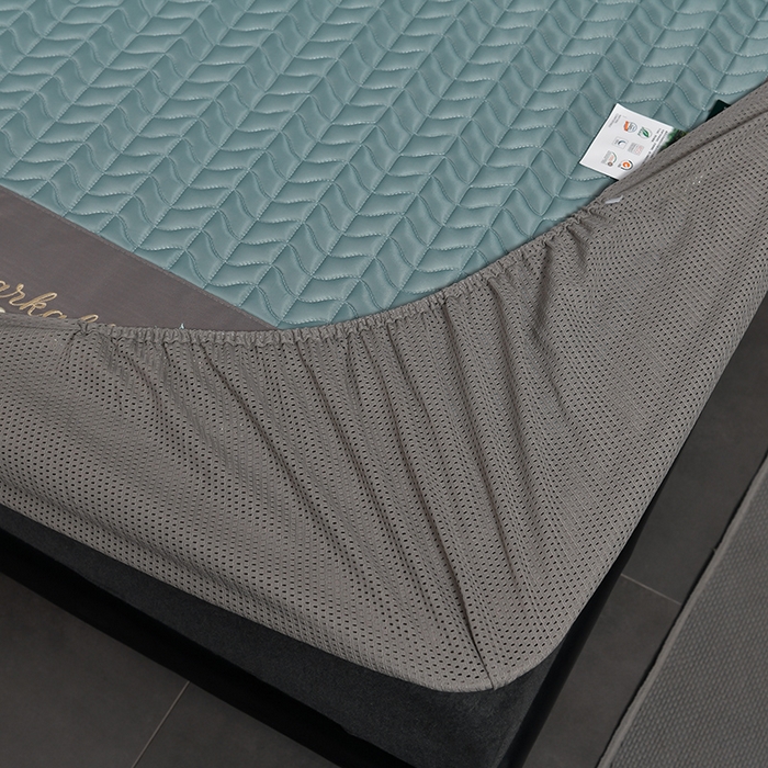 91家纺网 家纺一手货源 找家纺 小牛席业 2026新款CR冷感乳胶席（床笠款）凉席藤席冰藤席竹席空调席草席冰丝席豆豆席乳胶席三件套 CR冷感乳胶席床笠款-宝石蓝