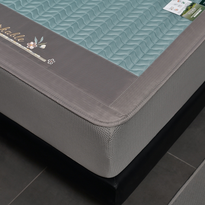 91家纺网 家纺一手货源 找家纺 小牛席业 2026新款CR冷感乳胶席（床笠款）凉席藤席冰藤席竹席空调席草席冰丝席豆豆席乳胶席三件套 CR冷感乳胶席床笠款-宝石蓝