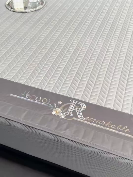 91家纺网 家纺一手货源 找家纺 小牛席业 2026新款CR冷感乳胶席（床笠款）凉席藤席冰藤席竹席空调席草席冰丝席豆豆席乳胶席三件套 CR冷感乳胶席床笠款-烟灰