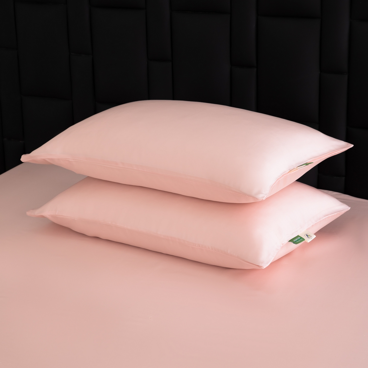 91家纺网 家纺一手货源 找家纺 眠博士 2026新款60S莱赛尔天丝枕套单品枕套单件 60S天丝枕套-云朵粉