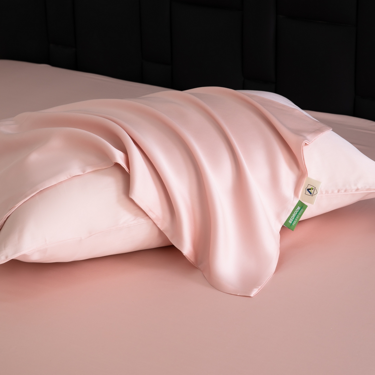 91家纺网 家纺一手货源 找家纺 眠博士 2026新款60S莱赛尔天丝枕套单品枕套单件 60S天丝枕套-云朵粉