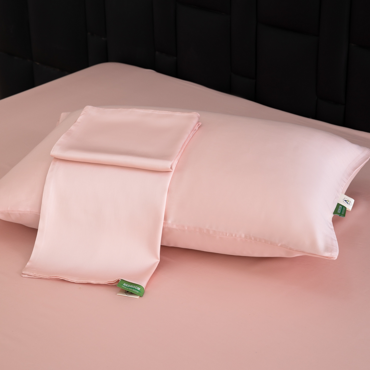 91家纺网 家纺一手货源 找家纺 眠博士 2026新款60S莱赛尔天丝枕套单品枕套单件 60S天丝枕套-云朵粉