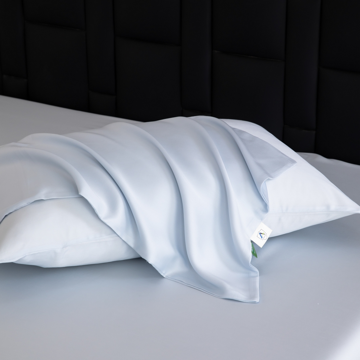 91家纺网 家纺一手货源 找家纺 眠博士 2026新款60S莱赛尔天丝枕套单品枕套单件 60S天丝枕套-云朵蓝