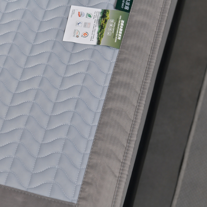 91家纺网 家纺一手货源 找家纺 小牛席业 2026新款CR冷感乳胶席（床笠款）凉席藤席冰藤席竹席空调席草席冰丝席豆豆席乳胶席三件套 CR冷感乳胶席床笠款-浅灰