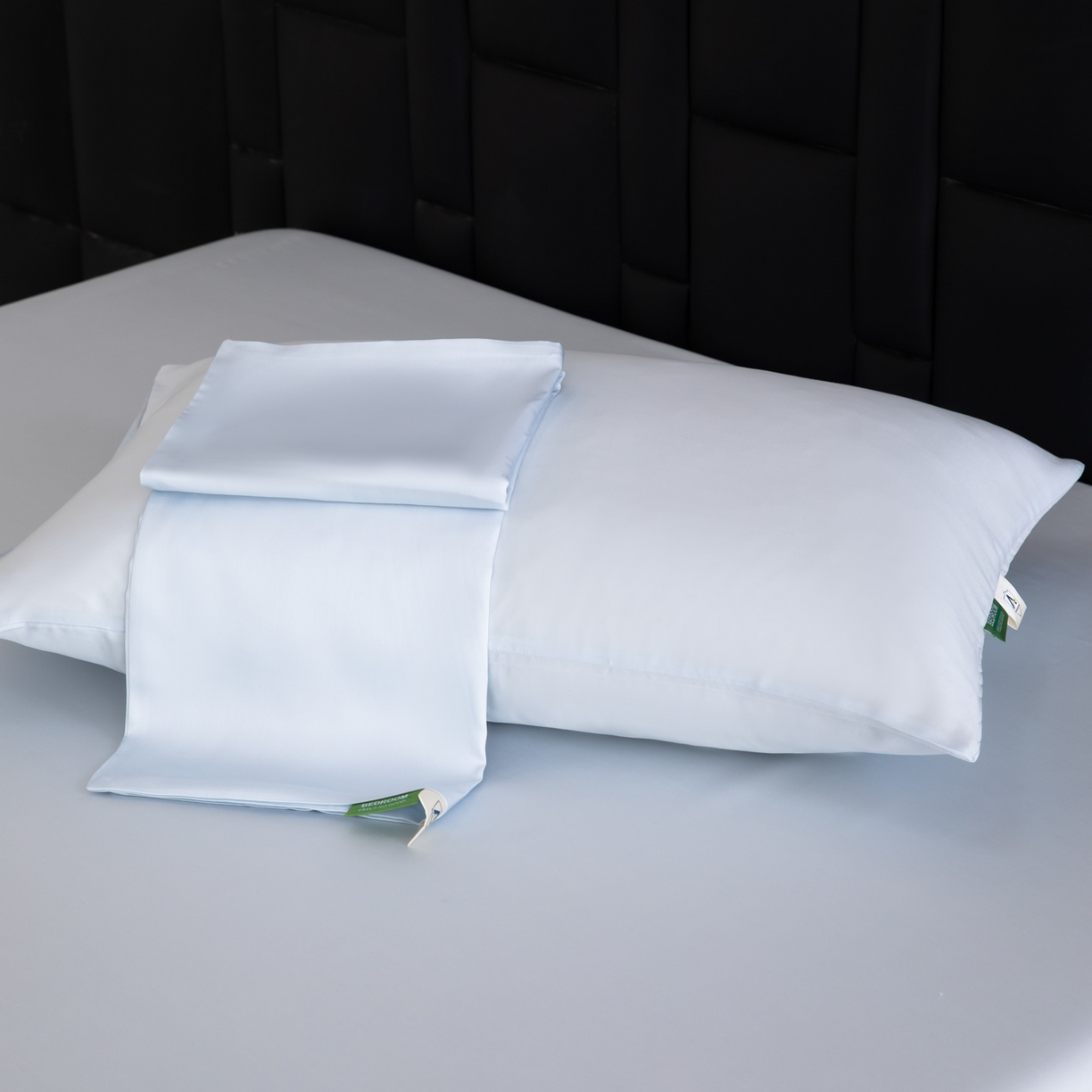 91家纺网 家纺一手货源 找家纺 眠博士 2026新款60S莱赛尔天丝枕套单品枕套单件 60S天丝枕套-云朵蓝