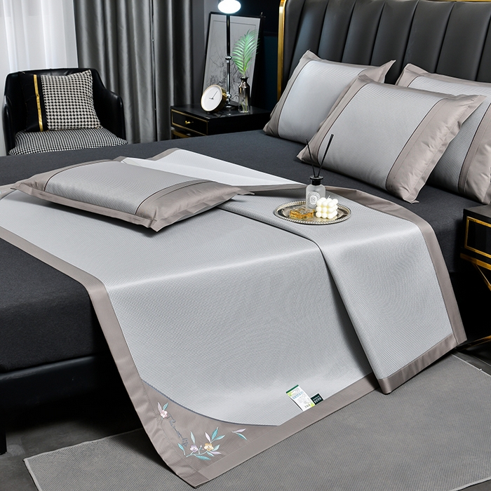 91家纺网 家纺一手货源 找家纺 （总）小牛席业 2026新款小千鸟格-甜蜜夏日冰丝席系列凉席藤席冰藤席竹席空调席草席冰丝席豆豆席乳胶席三件套