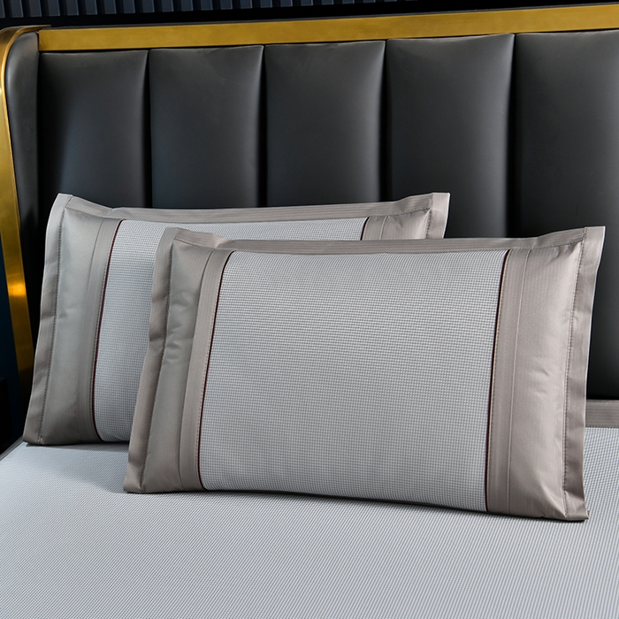 91家纺网 家纺一手货源 找家纺 小牛席业 2026新款小千鸟格-甜蜜夏日冰丝席系列凉席藤席冰藤席竹席空调席草席冰丝席豆豆席乳胶席三件套 甜蜜夏日冰丝席-灰色