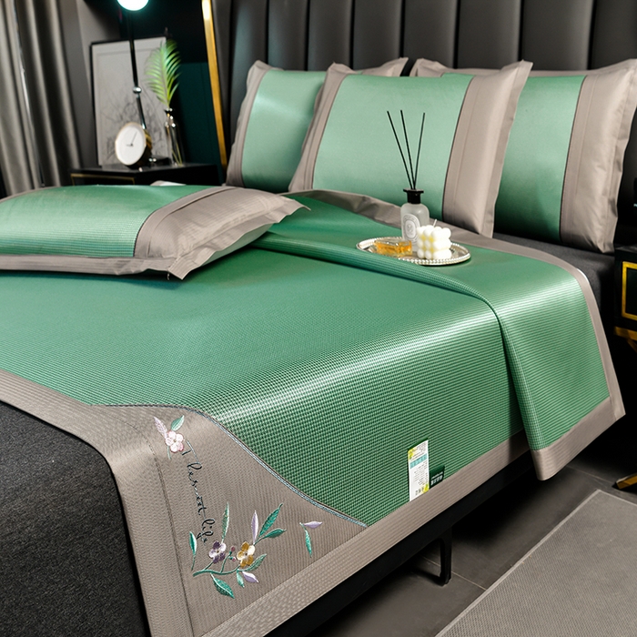 91家纺网 家纺一手货源 找家纺 （总）小牛席业 2026新款小千鸟格-甜蜜夏日冰丝席系列凉席藤席冰藤席竹席空调席草席冰丝席豆豆席乳胶席三件套