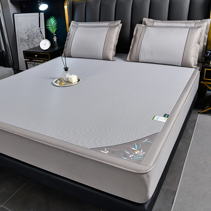 91家纺网 家纺一手货源 找家纺 （总）小牛席业 2026新款小千鸟格-甜蜜夏日冰丝席系列（床笠款）凉席藤席冰藤席竹席空调席草席冰丝席豆豆席乳胶席三件