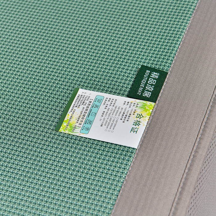 91家纺网 家纺一手货源 找家纺 小牛席业 2026新款小千鸟格-甜蜜夏日冰丝席系列（床笠款）凉席藤席冰藤席竹席空调席草席冰丝席豆豆席乳胶席三件 甜蜜夏日冰丝席-（床笠款)绿色