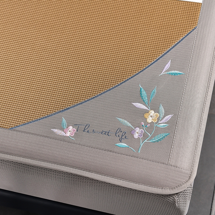 91家纺网 家纺一手货源 找家纺 小牛席业 2026新款小千鸟格-甜蜜夏日冰丝席系列（床笠款）凉席藤席冰藤席竹席空调席草席冰丝席豆豆席乳胶席三件 甜蜜夏日冰丝席-（床笠款)咖色