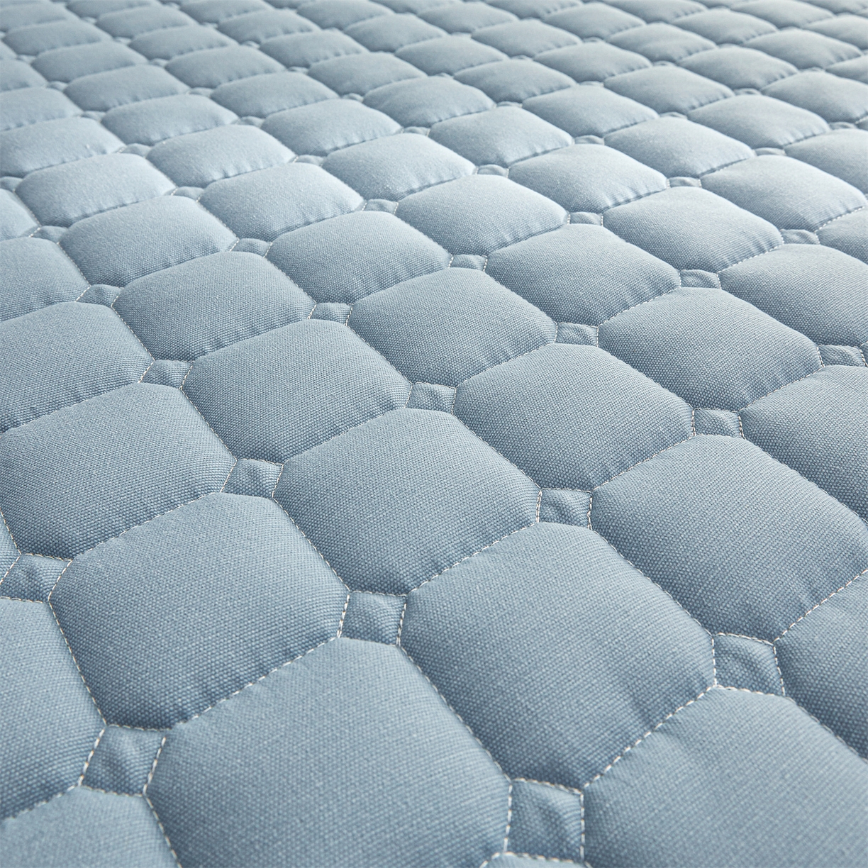 91家纺网 家纺一手货源 找家纺 雯豆家纺 2026春夏新款老粗布新疆棉花床垫床护垫加厚隔脏床垫遮盖物 老粗布-天蓝