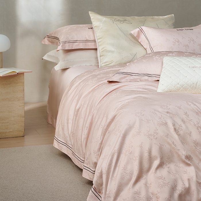 91家纺网 家纺一手货源 找家纺 （总）诗黛尔 2026春夏新款天棉缎刺绣-新竹韵系列