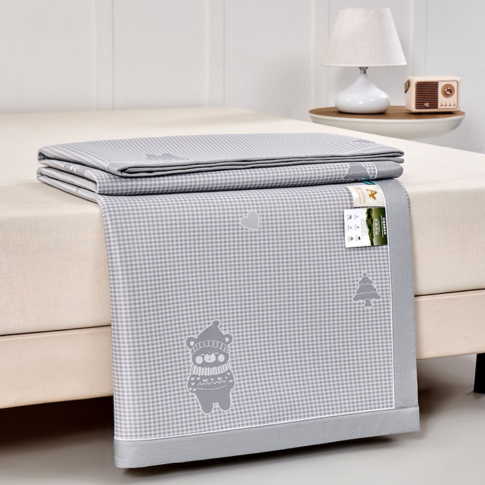 91家纺网 家纺一手货源 找家纺 （总）小牛席业 2026新款【实拍风格】双PE高凉感-韩版小熊提花冰丝席凉席竹席藤席冰藤席乳胶席豆豆席