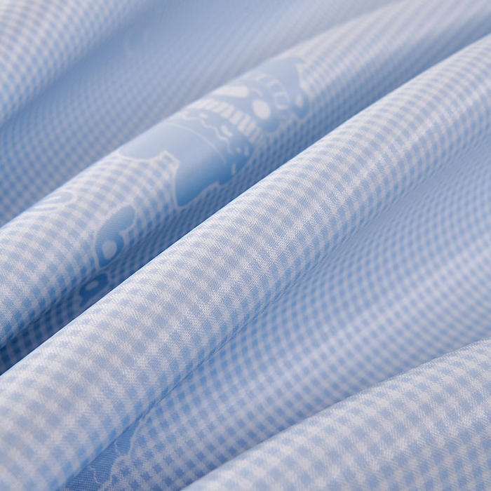 91家纺网 家纺一手货源 找家纺 小牛席业 2026新款【实拍风格】双PE高凉感-韩版小熊提花冰丝席凉席竹席藤席冰藤席乳胶席豆豆席 蓝色