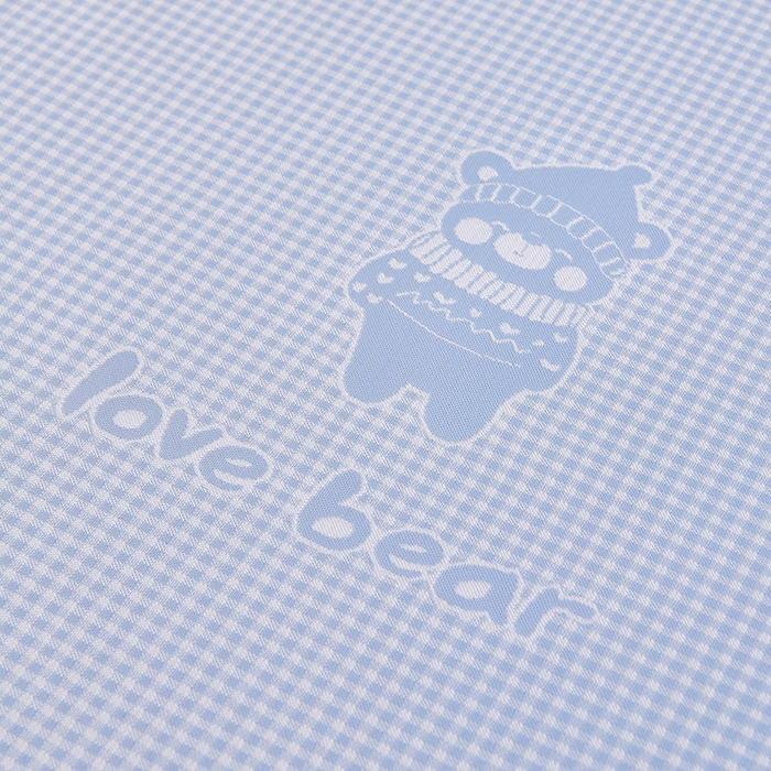 91家纺网 家纺一手货源 找家纺 小牛席业 2026新款【实拍风格】双PE高凉感-韩版小熊提花冰丝席凉席竹席藤席冰藤席乳胶席豆豆席 蓝色