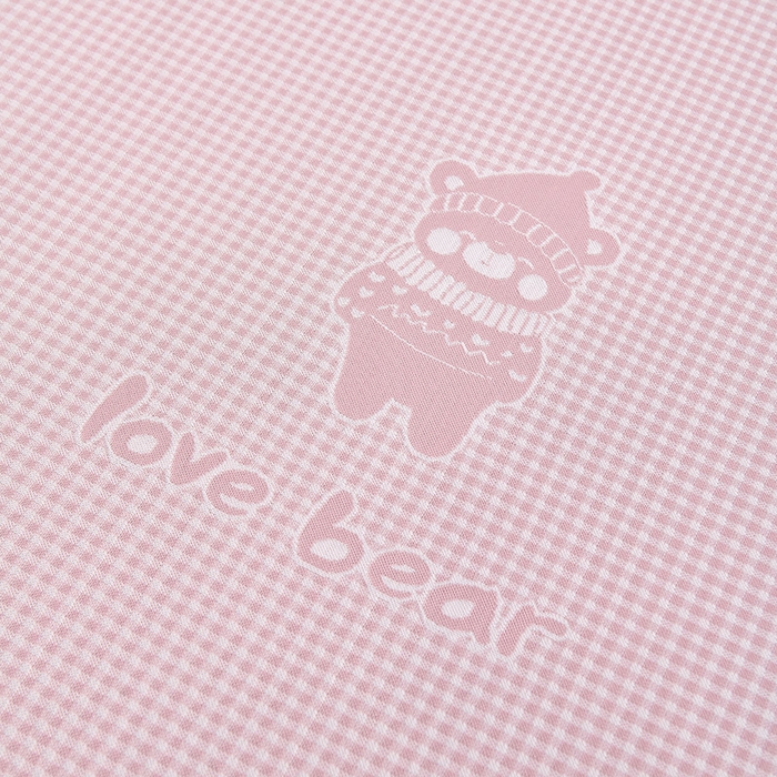 91家纺网 家纺一手货源 找家纺 小牛席业 2026新款【实拍风格】双PE高凉感-韩版小熊提花冰丝席凉席竹席藤席冰藤席乳胶席豆豆席 粉色