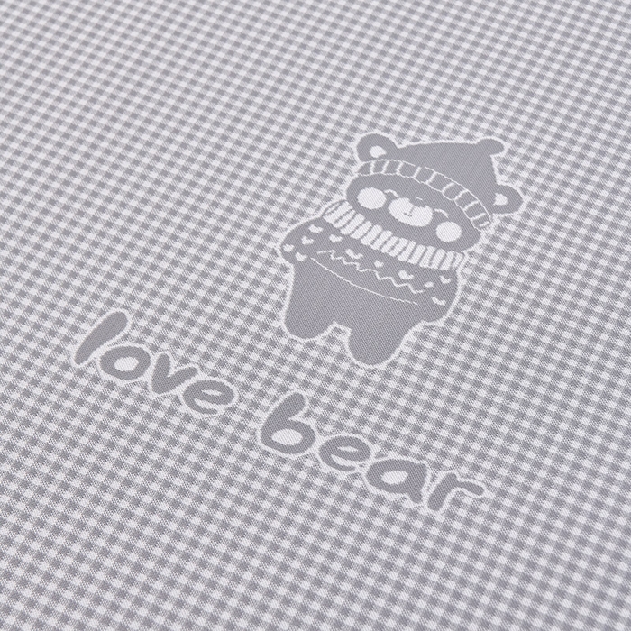 91家纺网 家纺一手货源 找家纺 小牛席业 2026新款【实拍风格】双PE高凉感-韩版小熊提花冰丝席凉席竹席藤席冰藤席乳胶席豆豆席 灰色