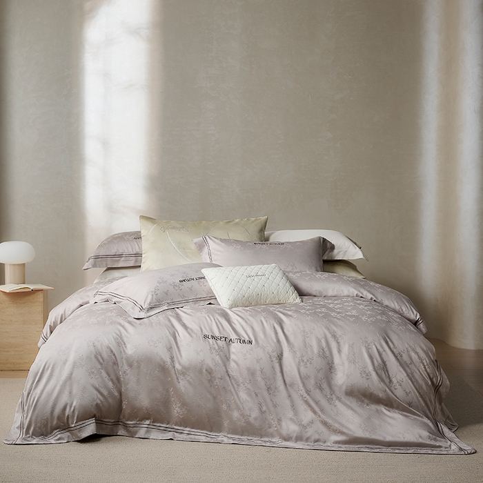 诗黛尔 2026春夏新款天棉缎刺绣-新竹韵系列 新竹韵-新芯灰