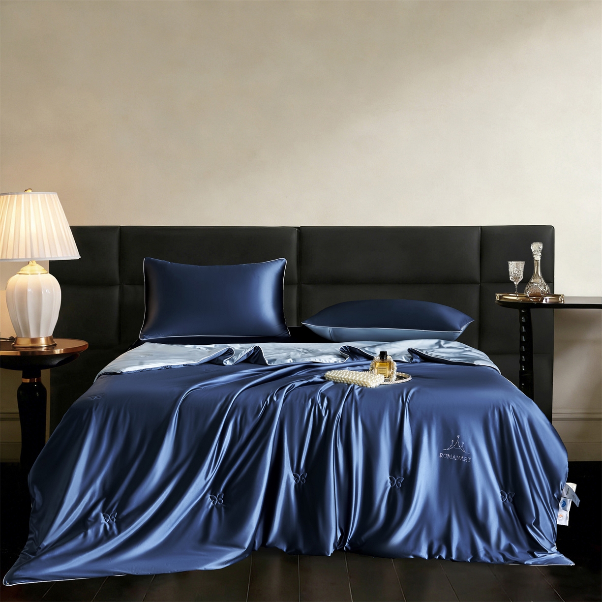 91家纺网 家纺一手货源 找家纺 鸣升家纺 2026新款100%蚕丝夏凉被可水洗柞蚕丝夏被被子被芯蚕丝被空调被蚕丝夏被桑蚕丝被 蓝色