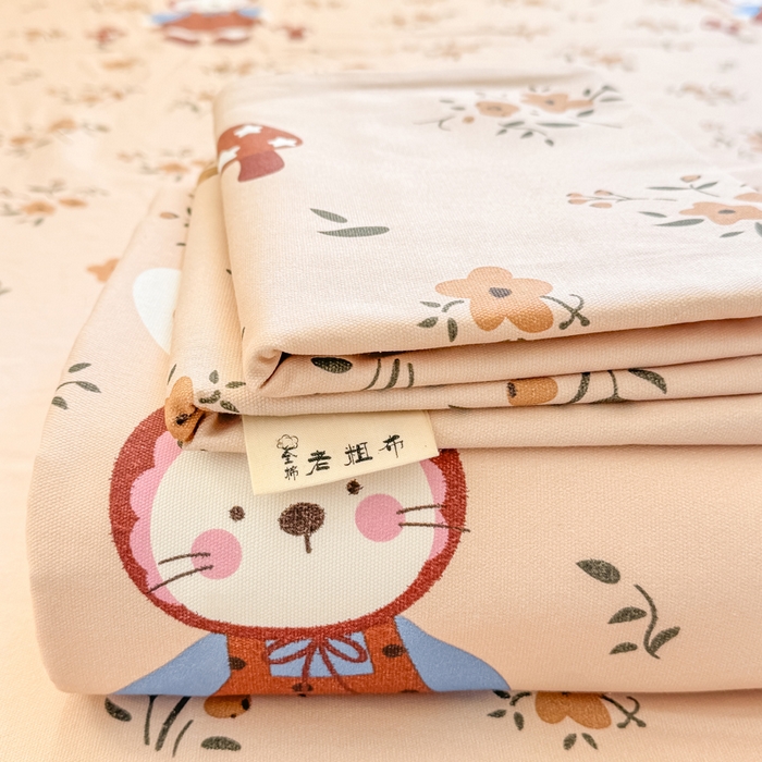 91家纺网 家纺一手货源 找家纺 （总）源舍家纺 2026新款全棉纯棉老粗布单床单床单单件