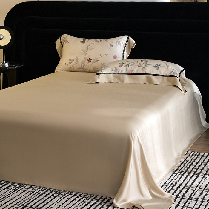 91家纺网 家纺一手货源 找家纺 慕梵家居 2026新款60支100%莱赛尔天丝四件套 棠宋