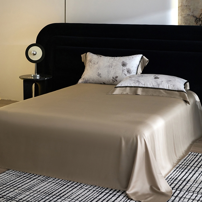 91家纺网 家纺一手货源 找家纺 慕梵家居 2026新款60支100%莱赛尔天丝四件套 陶然