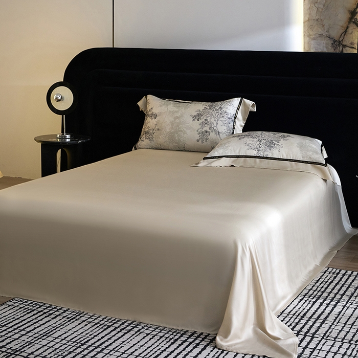 91家纺网 家纺一手货源 找家纺 慕梵家居 2026新款60支100%莱赛尔天丝四件套 木与叁三